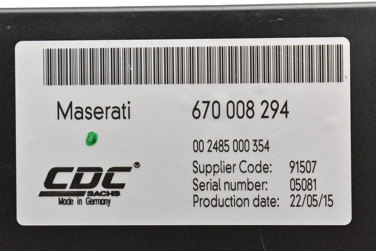 2016 Maserati Quattroporte S Q4 CDC Suspension ECU Control Module 670008294 