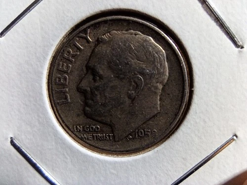1958-D Roosevelt Dime 90 % Silver Circulated
