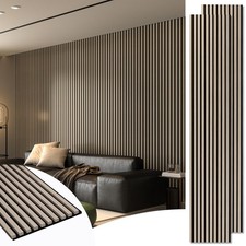 3D Wall Panels 108 x 12 Fluted Soundproof Wood Slat Oak 2 Pack Art3d Inch