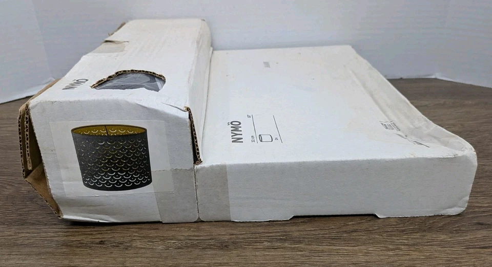 Ikea 16746 NYMO 13" Black/Brass Lamp Shade Perforated 303.408.28 Home - NEW - Image 4 of 4