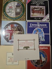 7 England Unc Coin Sets - 1999, 2000 And 1983 To 1987