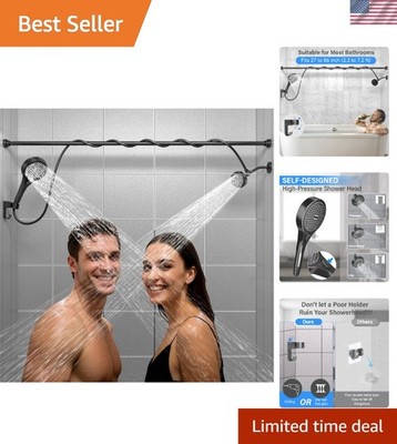 Dual Shower Head with Handheld for Couples High Pressure Spa Shower System