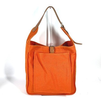 HERMES Marwali GM Shoulder Shoulder Bag Canvas Orange