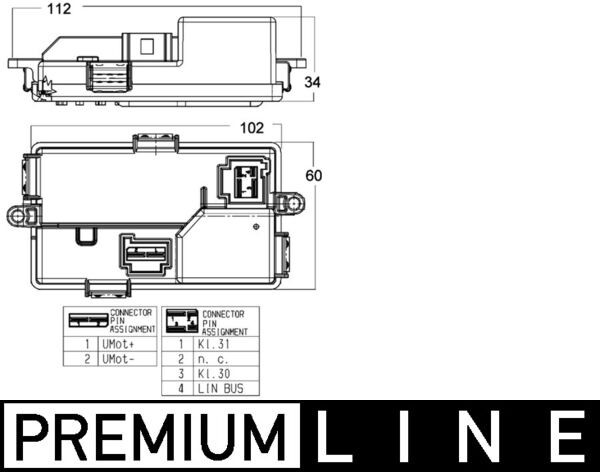 Mahle ABR 68 000P Regler, InnenraumgebläSe FüR Bmw,Bmw (Brilliance)-image