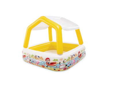 [ BIG SALE ] Intex Play Center Square Kiddie Pool 62'' x 62'' Multicolor