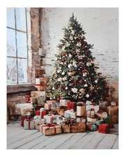 Affiche d'art mural de sapin de No�l festif pour d�coration de vacances