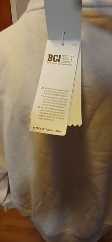 Adidas Originals BNWT UK 8 Cream Beige Oversized Logo Sweatshirt Jumper RRP £38 - Picture 8 of 14