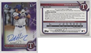 2022 Bowman Chrome Prospect Purple Refractor /250 Dustin Harris #CPA-DHR Auto