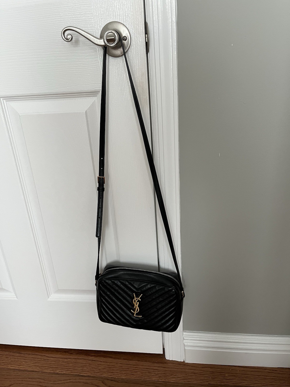 YSL Black and Gold Authentic Crossbody Bag