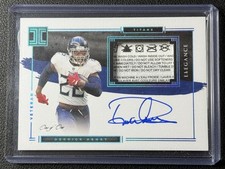 DERRICK HENRY 2021 PANINI IMPECCABLE ELEGANCE LOGO TAG PATCH AUTO PLATINUM 1/1