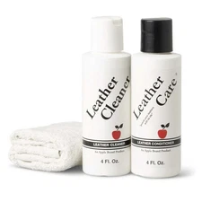 Apple Brand Leather Care Kit 4 oz Cleaner & 4 oz Conditioner + Cleaning Cloth