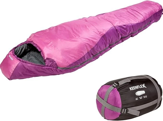 KeenFlex Sleeping Bag 3-4 season purple 210 x 60 x 7.62 cm; 1.5 kg NEW