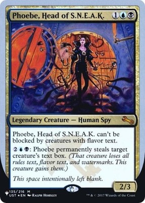 Phoebe, Head of S.N.E.A.K. -Foil Light Play MTG The List