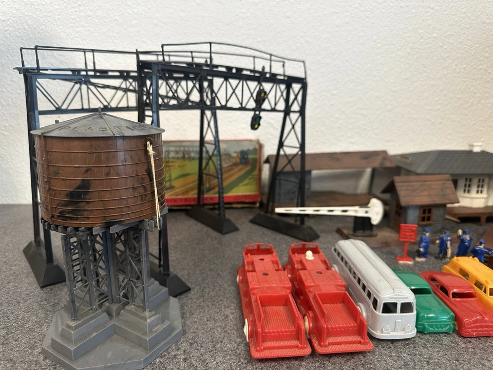 Plasticville USA Lot Buildings Bridges Cars Figures Misc Accessories - Image 2 of 4