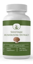 Pure Original Ingredients Shiitake Mushroom Extract Lab Verified 100 Capsules