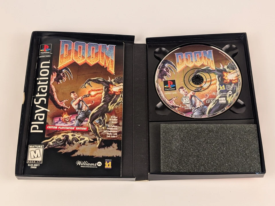 Doom (PlayStation 1, 1995) PS1 Long Box CIB Tested & Working Custom PS Edition🔥 - Image 3 of 4