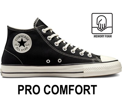 CONVERSE CTAS PRO Skate Mid-Top Rubbered Canvas Memory Foam Insole Men's Shoes