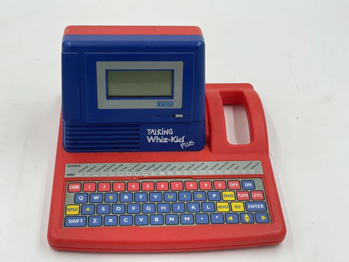1991 VTECH Talking Whiz Kid PLUS Vintage Laptop Toy Computer Game No Cartridges