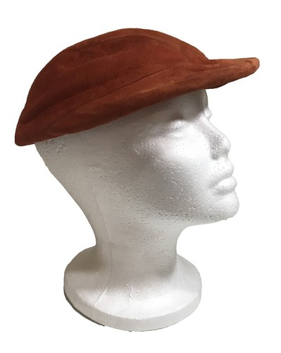 Vintage Suede Black Leather Suede Floppy Hippie Bucket Hat  display picture 1