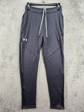 Under Armour Women's Qualifier Hybrid Warm-Up Pants Zip Ankles Stealth Gray SM