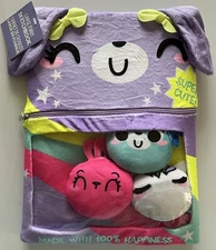 Kids Sketchbook Journal Plush Purple Puppy w/3 Removable Babies Claire’s New