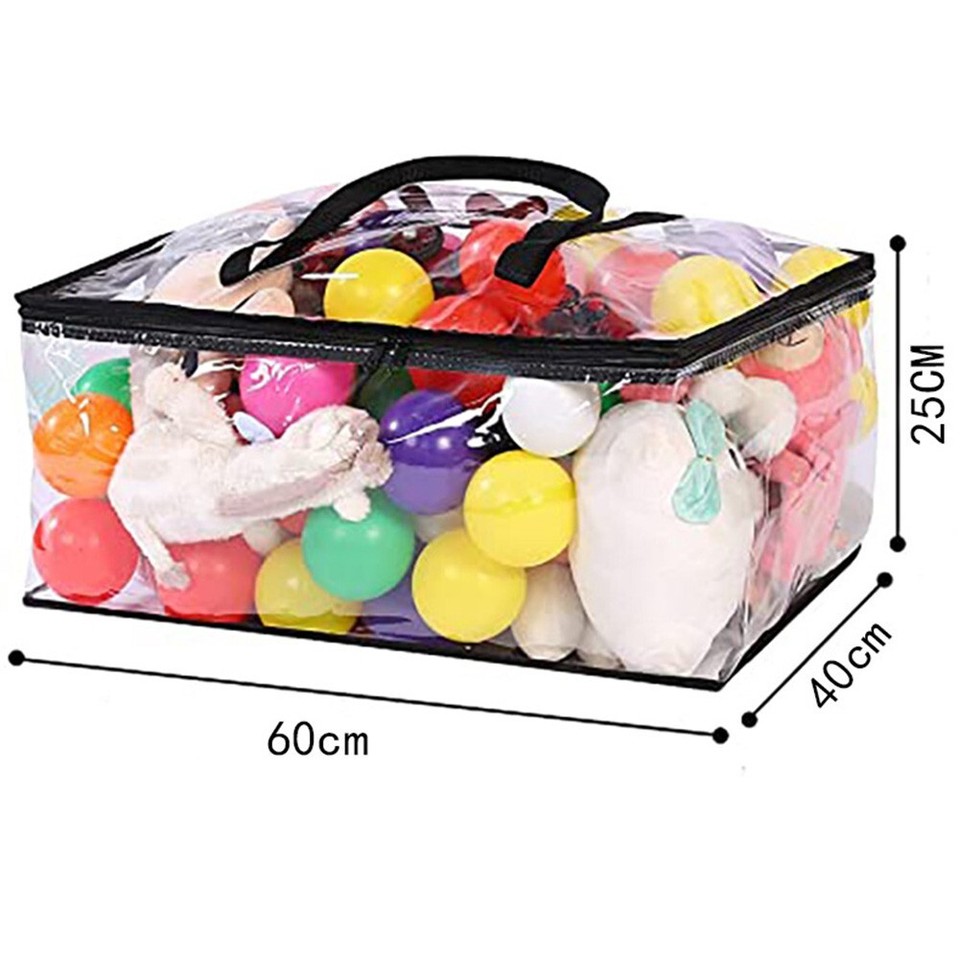 Clear Vinyl Plastic Bags for Organizing and Storing Blankets 55L