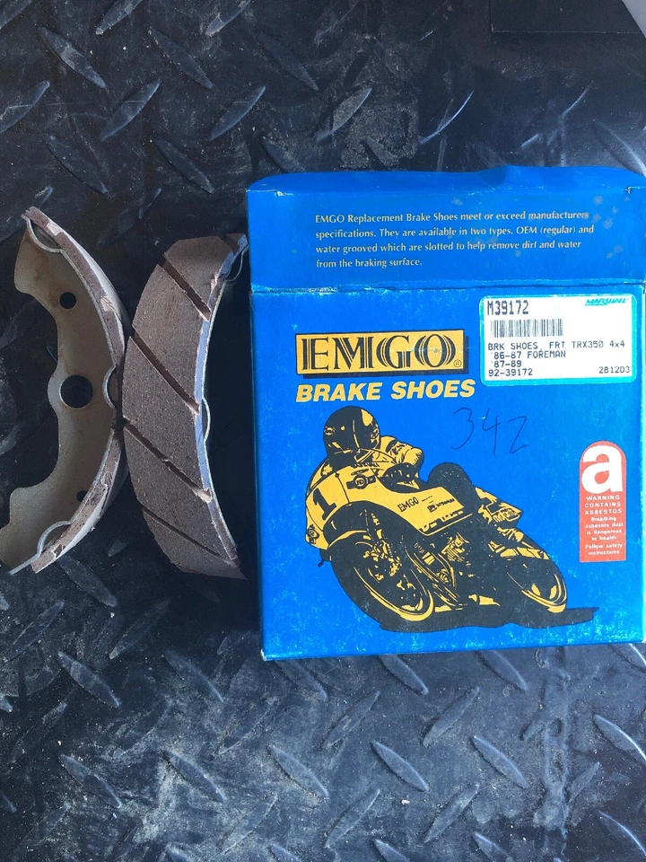 JUEGO ZAPATAS FRENO EMGO 92-39172 o EBC-342G TRX 350 FOURTRAX FOREMAN 86-89 Foto 2 de 2