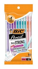 BIC Mechanical Pencils with Erasers 0.9mm Pastel Edition 10 Count New