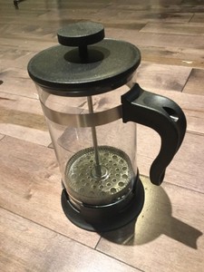 Upphetta IKEA French press coffee maker, glass, stainless steel 34 oz