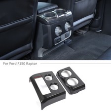 Rear Cup Holder Air Vent Outlet Cover Trim For Ford F150 2009-14 Carbon Fiber