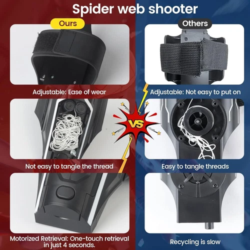 For Children Spider Man Launcher Glove Cosplay Spider String Web Shooter Toys - Picture 6 of 9
