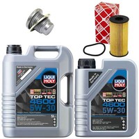 MotoröL Filter Set 4600 5W-30 Liqui Moly 6 Liter + Schraube FüR Dacia Dokker 1.5