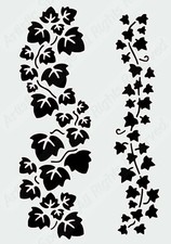 IVY Leaves Border Set Reusable Stencil A5 A4 A3 A2 A1 A0  Border Flora Deco20