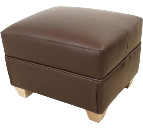 Small Oxford Footstool Pouffe Stool Ottoman Faux Leather British Made - Picture 14 of 16