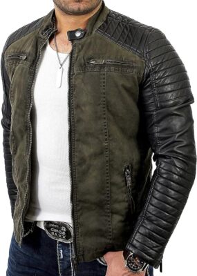 Redbridge By Cipo & Baxx RON Mens Biker Leather Jacket R41451W all Sizes