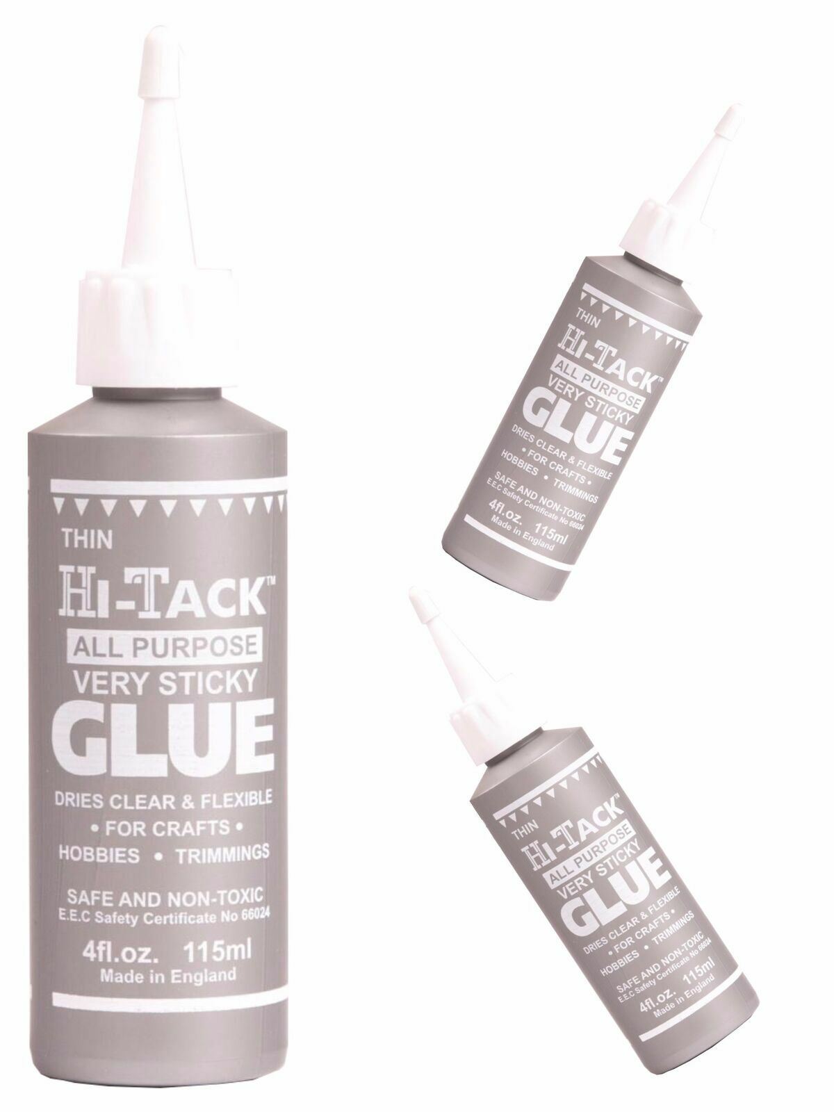 1 x Hi Tack Thin All Purpose Sticky Glue 115 ml | Craft Cards Trimming Hobbies