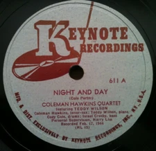 Night And Day / Flamethrower [Shellac] Coleman Hawkins Quartet Featuring Teddy W