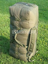 US Army Military Deployment Duffle Flight Sea Bag Back Pack OD USGI w. Flag VGC