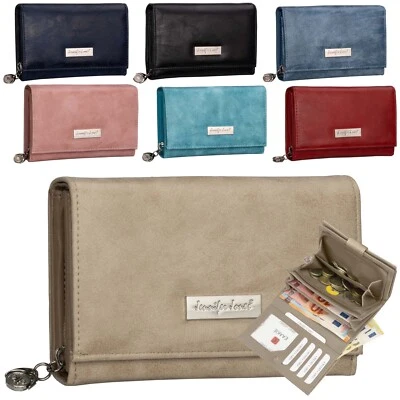 JENNIFER JONES Damen Geldbörse Portemonnaie Natur