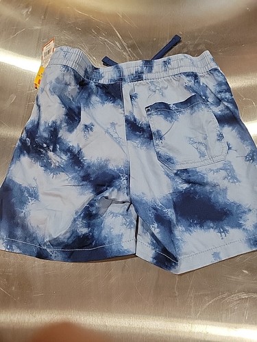 NEW BOYS CAT & JACK ABOVE THE KNEE BLUE TIE DYE PULL ON SHORTS SIZE M 8 - Picture 3 of 3