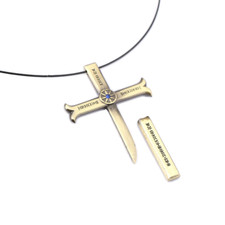 Anime One piece Dracule Mihawk Inspired Alloy Cosplay Cross Sword Necklace UK