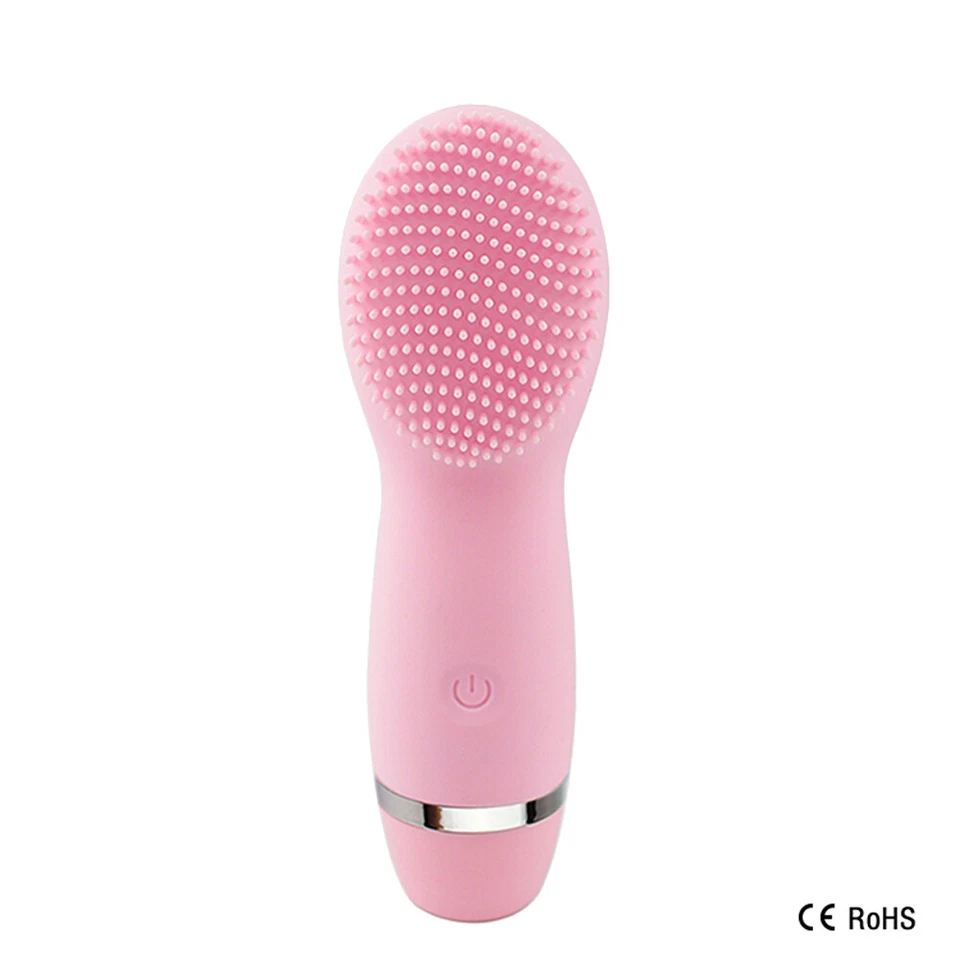 Cepillo de limpieza facial de silicona de 10 velocidades masajeador facial vibración limpieza profunda Foto 2 de 4