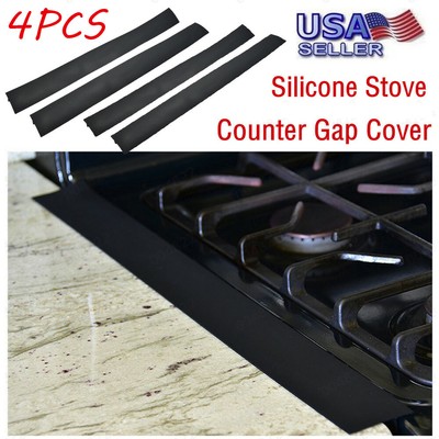4x Kitchen Silicone Stove Counter Gap Protection Cover Easy Clean