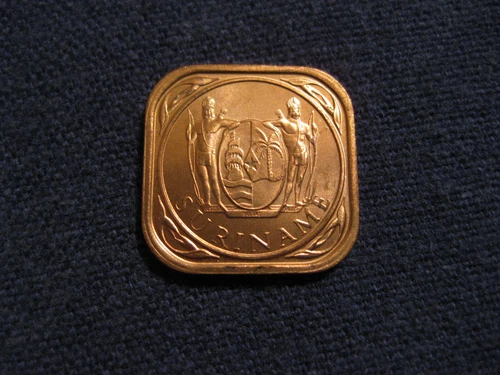 1988 Suriname 5 cent coin  nice Uncirculated coin nice coins !!! square ebayship