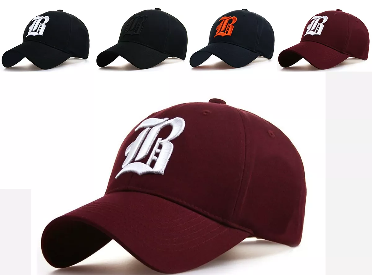Baseball cap new cotton Mens Women hat letter B unisex Black hats casual hat