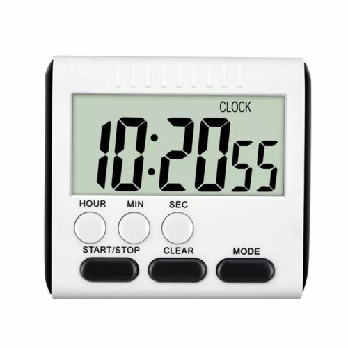 LCD Digitale Grande Cucina Cottura Timer Conto alla Rovescia Orologio Forte Sveglia Magnetica - Foto 3 di 10