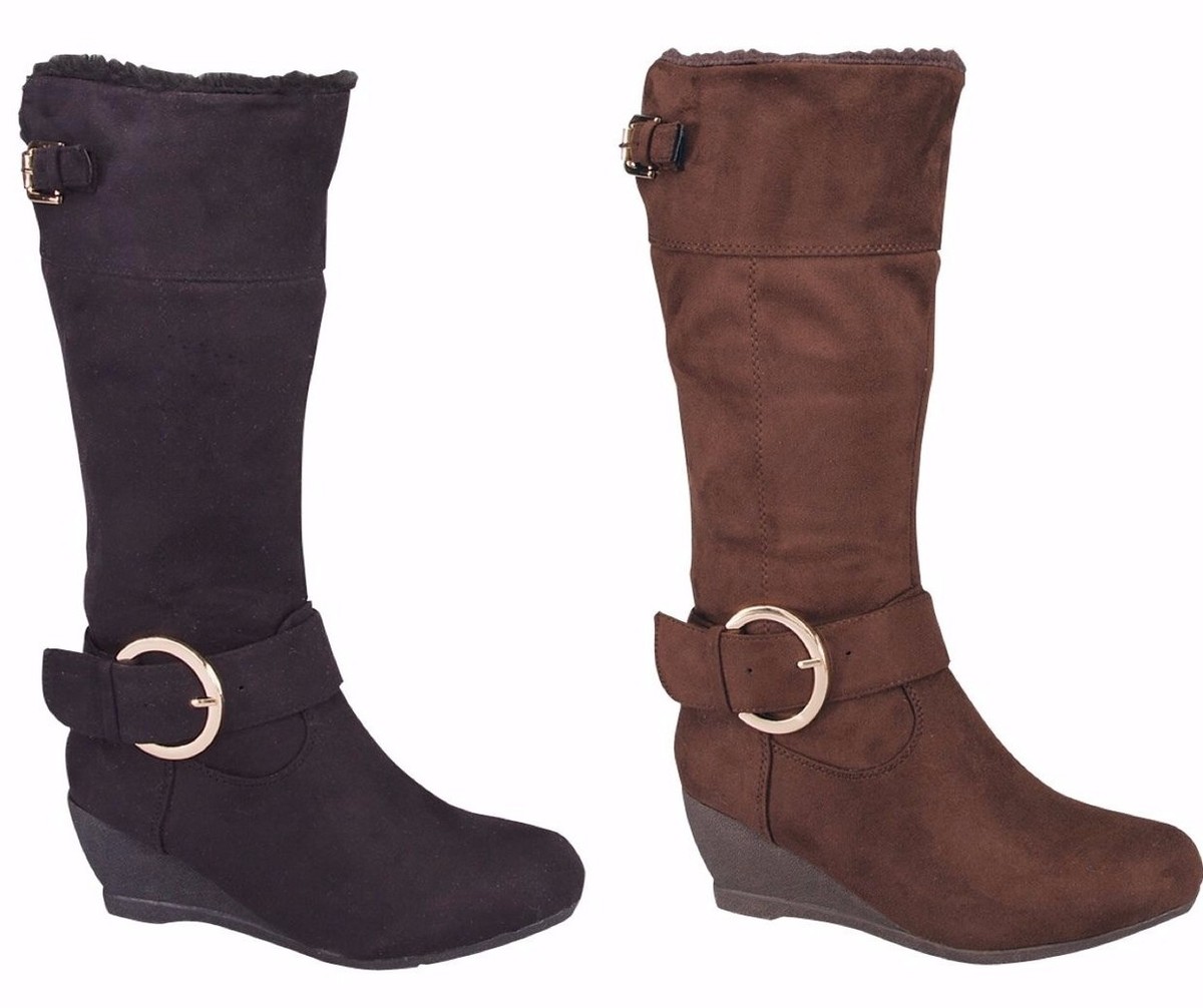 Suede Winter Boots With Wedge Heel Yimmie Oiled Suede Wedge