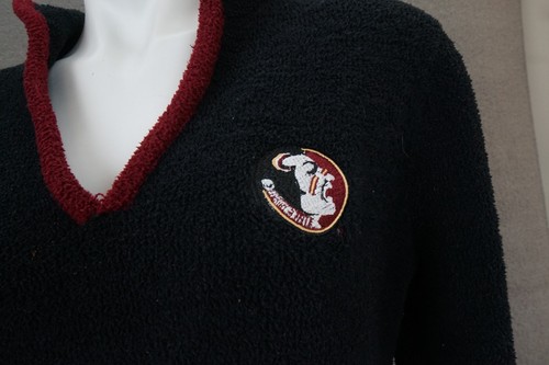 Florida State Hooded Sweat Shirt V Neck Black Large - Picture 3 of 8