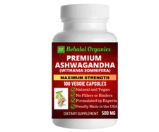 Ashwagandha 500mg Vegan Capsules 100 Count