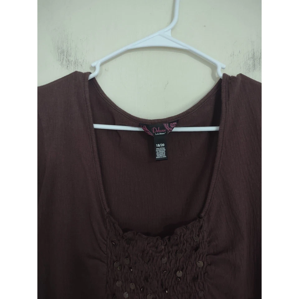 Blusa Babydoll Gauzy Vintage Y2K Deluxe LA Blues XL Bohemia Informal Preppy  Foto 4 de 4